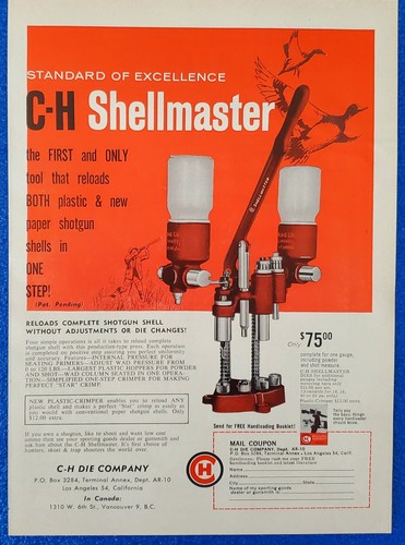 1961 CH RELOADING EQUIPMENT SHELLMASTER BENCHTOP LOADER ORIGINAL AMMO ...