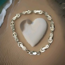 10k Gold 8in Flipflop Bracelet Beautifully Sculpted Handmade Jewelry 5.46g 10k!!
