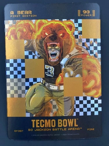 2026 Bo Jackson Battle Arena Tecmo Bowl 1st Ed BP397 A Bear Big Pixel