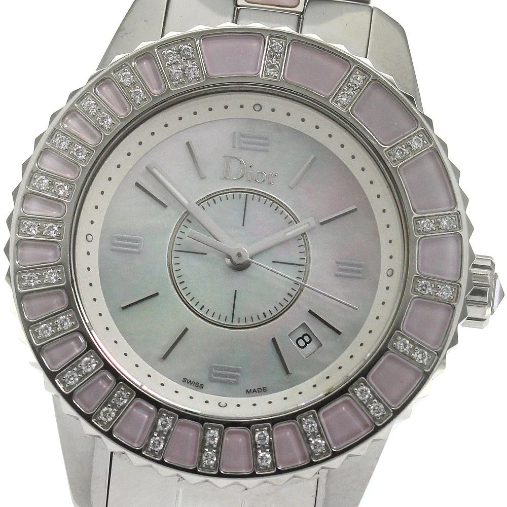 Montre femme Dior CD113110 cristal lunette diamant quartz occasion avec garantie