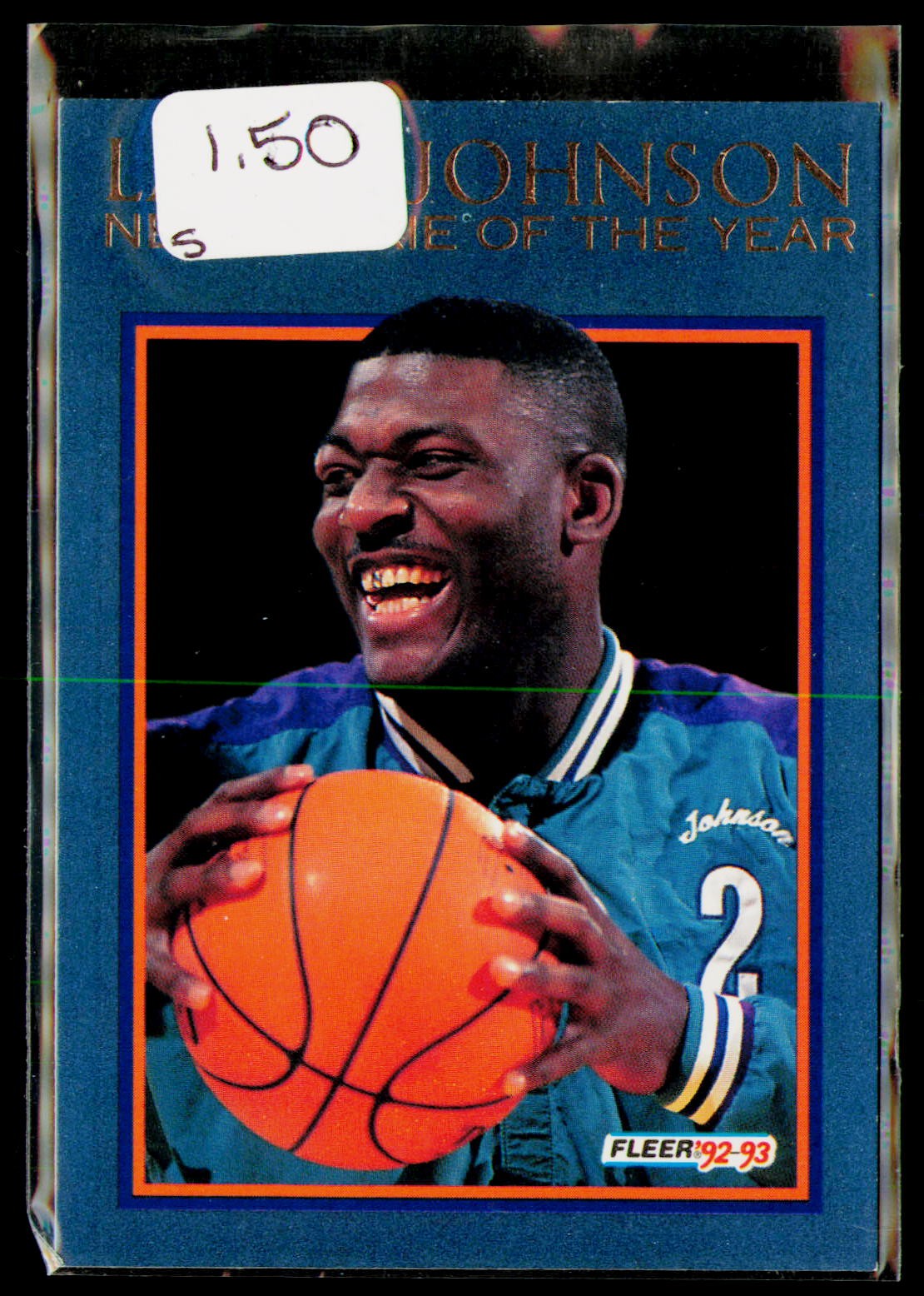 1992-93 Fleer #5 Larry Johnson Larry Johnson NBA Rookie of the Year