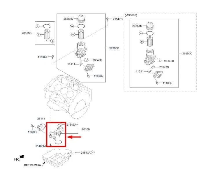 Bomba de aceite de motor Kia Sorento EX 2011-2018 3,3 L V6 213103CBA0 OEM Foto 2 de 4
