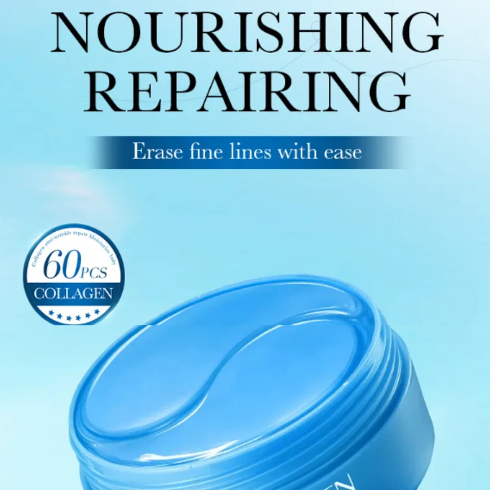 60 PCS UNDER EYE PADS COLLAGEN MASK MOISTURISING HYDRATING ANTI AGING WRINKLES - Image 4 of 4