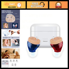 Rechargeable Invisible Hearing Aids for Seniors, Noise Cancelling Sound Amplifie