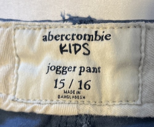 Abercrombie Kids Joggers Sz 15/16 Regular Blue New With Tags - Picture 4 of 10