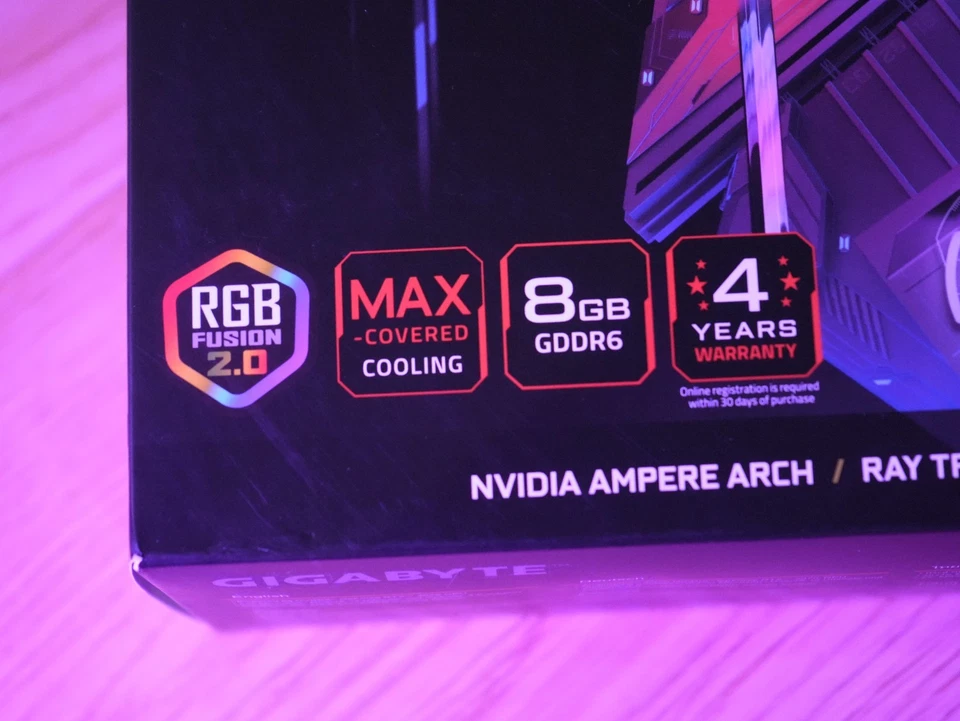 AORUS GeForce RTX 3070 Master 8GB GDDR6 Graphics Card LCD Edge View RGB - Image 4 of 4