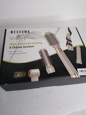 Mescomb SM-5319 Gold Silver 5 In 1 High-Speed Air Styling & Drying System USED