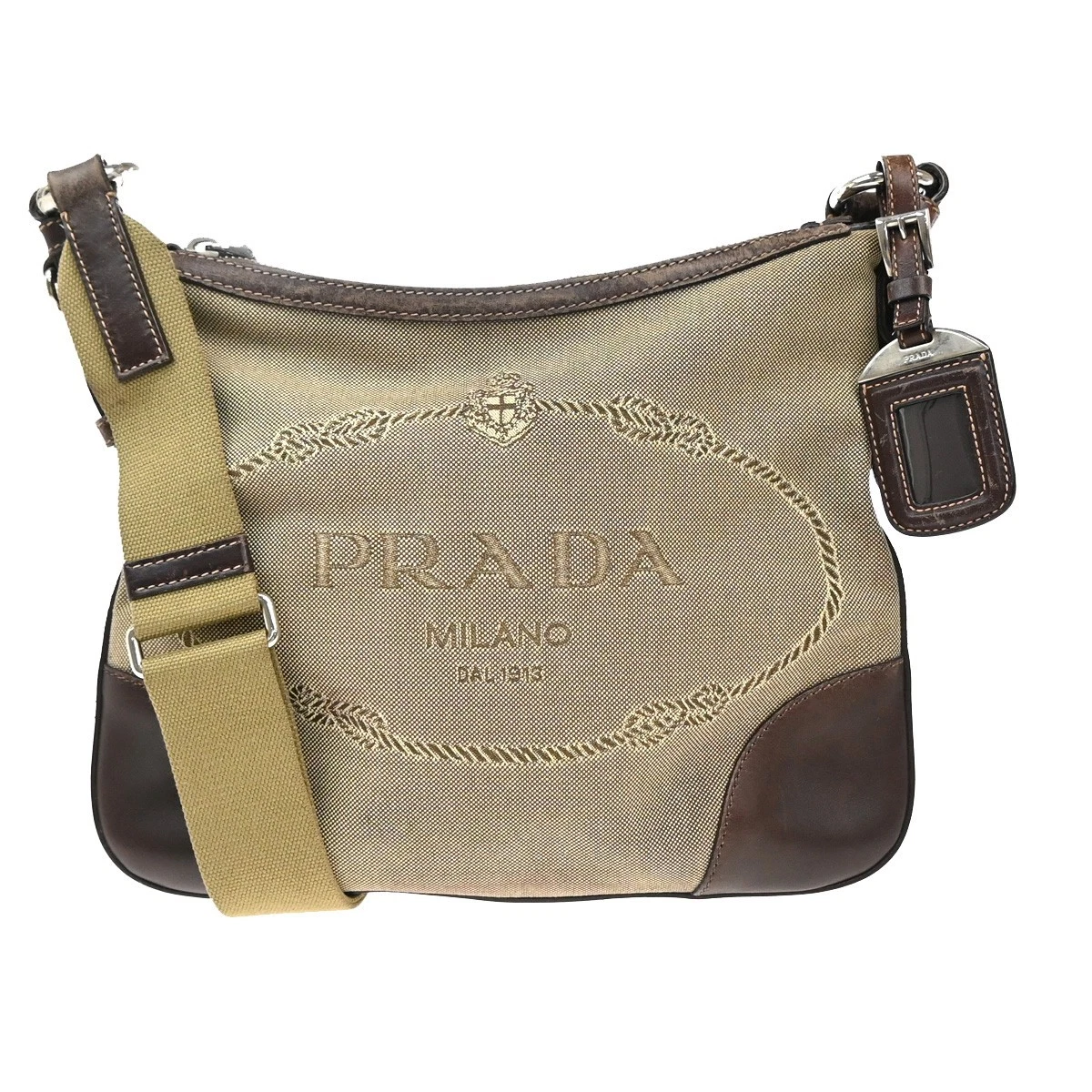 PRADA Brown Leather Shoulder Bags for Women | eBay