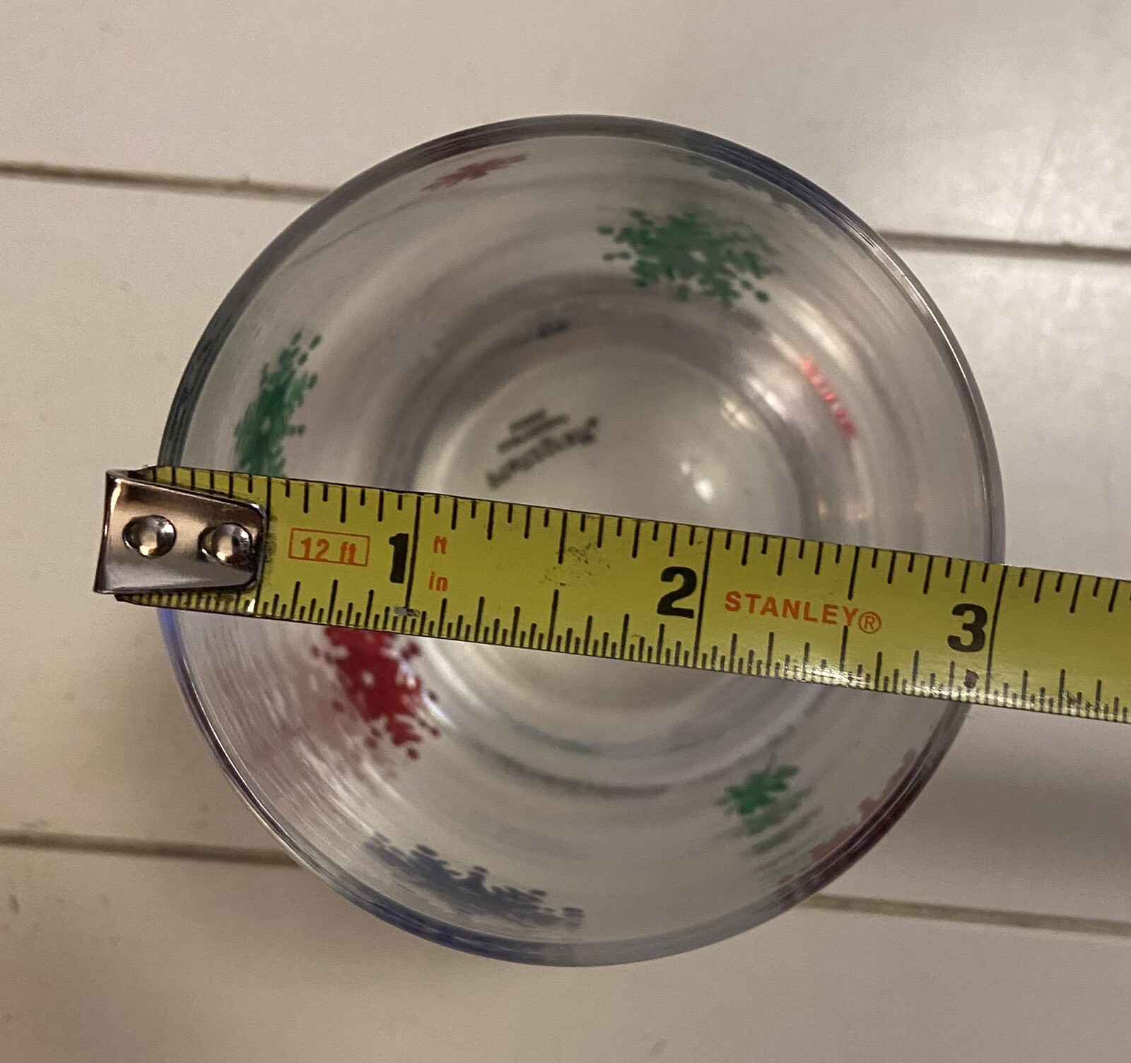 4 Pfaltzgraff Taffy Candy Christmas Double Old Fashion Glasses 2006 247-841-00