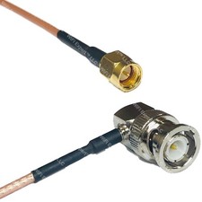 RG316 SMA MALE to BNC MALE ANGLE RF Cable Rapid-SHIP LOT