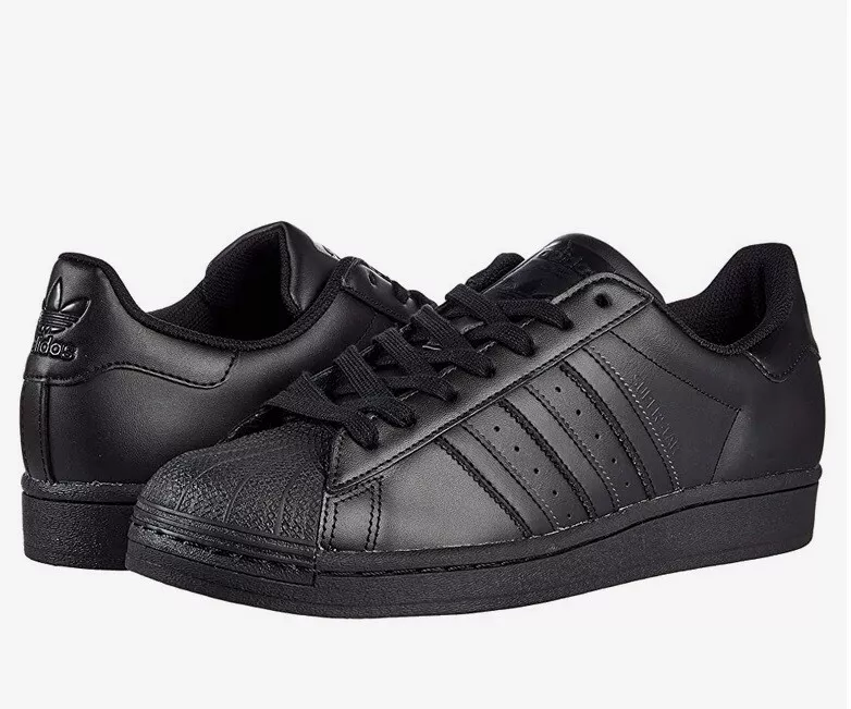 Adidas Originals Superstar All Black Mens Size 11 Sneaker EG4957 Synth  Leather