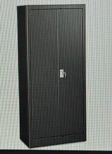 ULINE H-6318BL SLIM STORAGE CABINET 30X15X66 ASSEMBLED BLACK