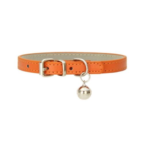 Leather Cat Collar Kitten Adjustable Bell Pink Blue Red Black AU Stock - Picture 26 of 30