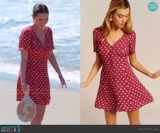 Selena Gomez NWT REFORMATION Hal Dress, color Campari, size 4