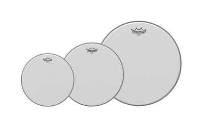 3x Remo Emperor Schlagzeug Fell Set 10'' 12'' 16'' Drum Coated Head zweilagig Tom