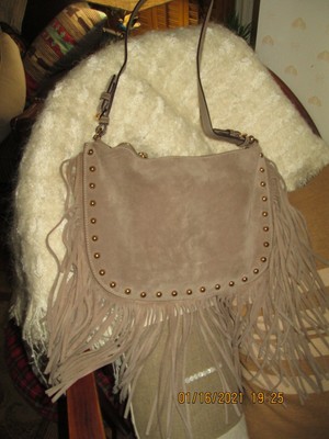 suede fringe bolsa