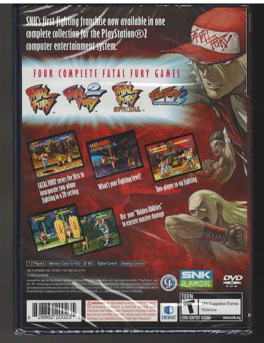 Fatal Fury Battle Archives Volume 1 - PS2 - Brand New | Factory Sealed