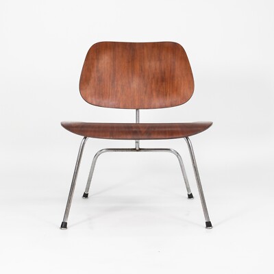 1954 Herman Miller Eames LCM Walnut Lounge Chair with Metal
