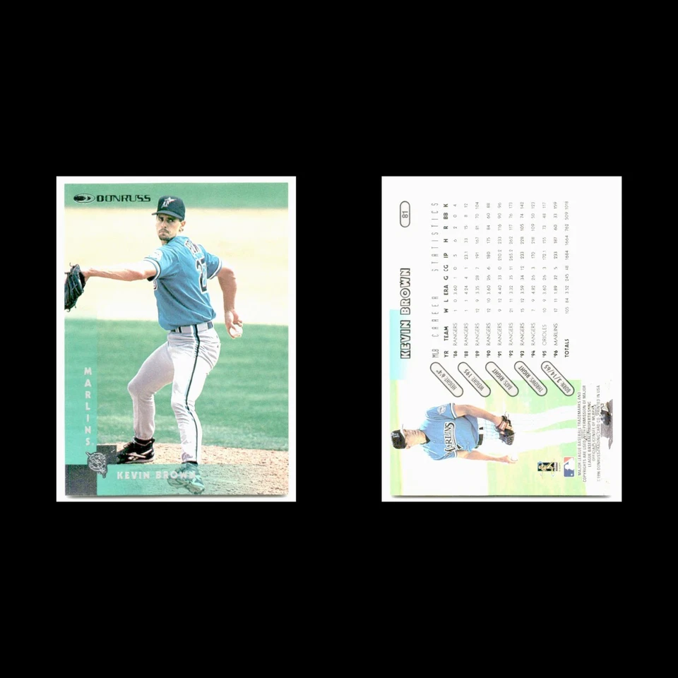 Kevin Brown #81 1997 Donruss Florida Marlins Baseball Card MLB NM - Image 3 of 3