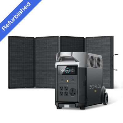 EcoFlow DELTA Pro 3600Wh+400W Solar Panel Solar Generator Certified Refurbished