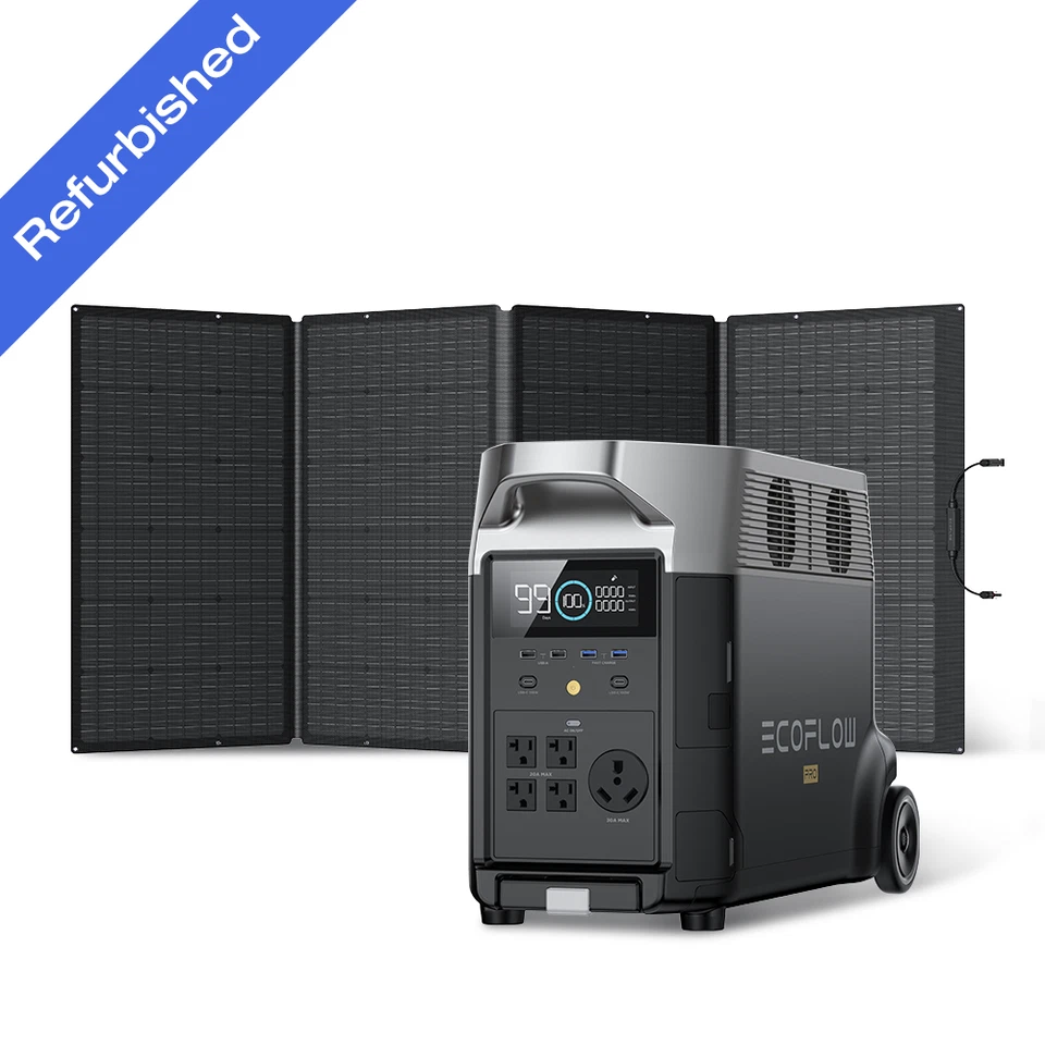 Generador Solar Panel Solar EcoFlow DELTA Pro 3600Wh+400W Certificado Reacondicionado