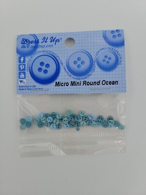 dress it up micro mini buttons Dress It Up Buttons Micro Mini Round Ocean Sew Thru Buttons New NWT