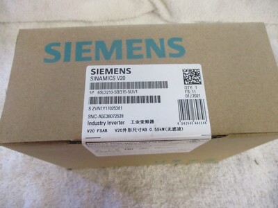 FS Siemens Sinamics V20 Drive     200-240V     6SL3210-5BB15-5UV1    SEALED