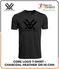 Vortex Optics Logo Short Sleeve T-Shirt Men S/M/L/XL/2XL/3XL Charcoal Heather