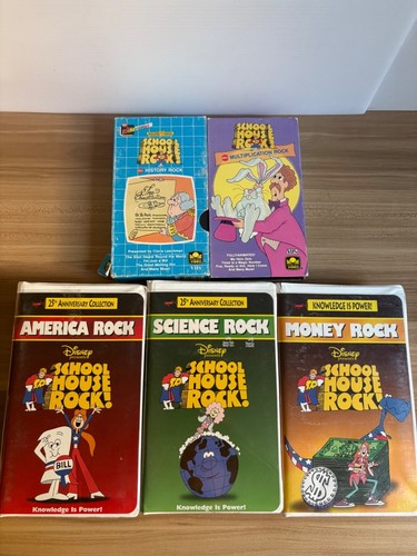 Schoolhouse Rock 5 VHS Video America Science Money Multiplication History - Picture 2 of 5