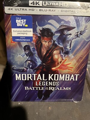 Mortal Kombat Legends Battle of the Realms STEELBOOK 4K UHD + Blu-ray + Digital