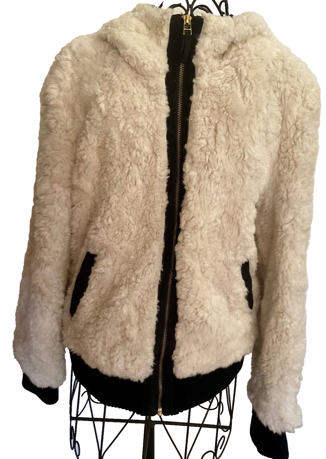 Jeans by Buffalo coat/jacket Faux Shearling with Hood Size M