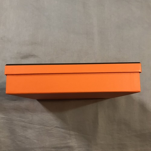 Hermes Scatola Vuota 7,75x7,75x1,75 in Nastro Arancione Conservazione Regalo - Foto 6 di 12