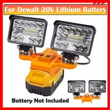 Cordless Dual Head LED Work Light For Dewalt 20V MAX Lithium Battery Outdoor US