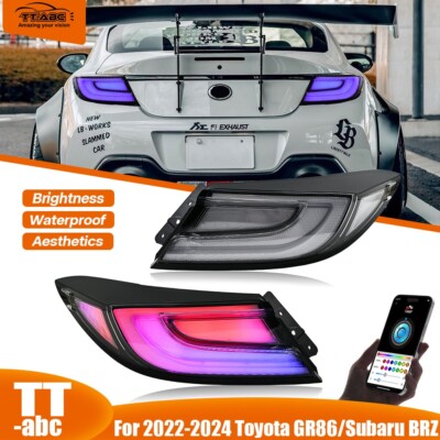 1 Pair LED Sequential Tail Light For 2022-2024 Toyota GR86 Subaru BRZ Rear Lamps