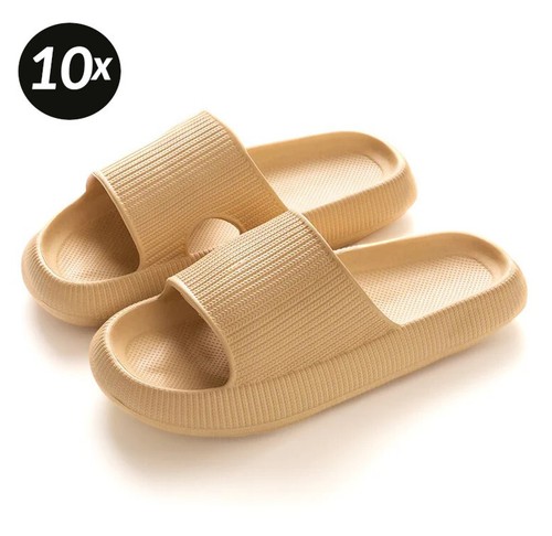 10x NiceSlides Classic Creme Größe 36 bis 45 4,5cm dickem EVA Material NEU