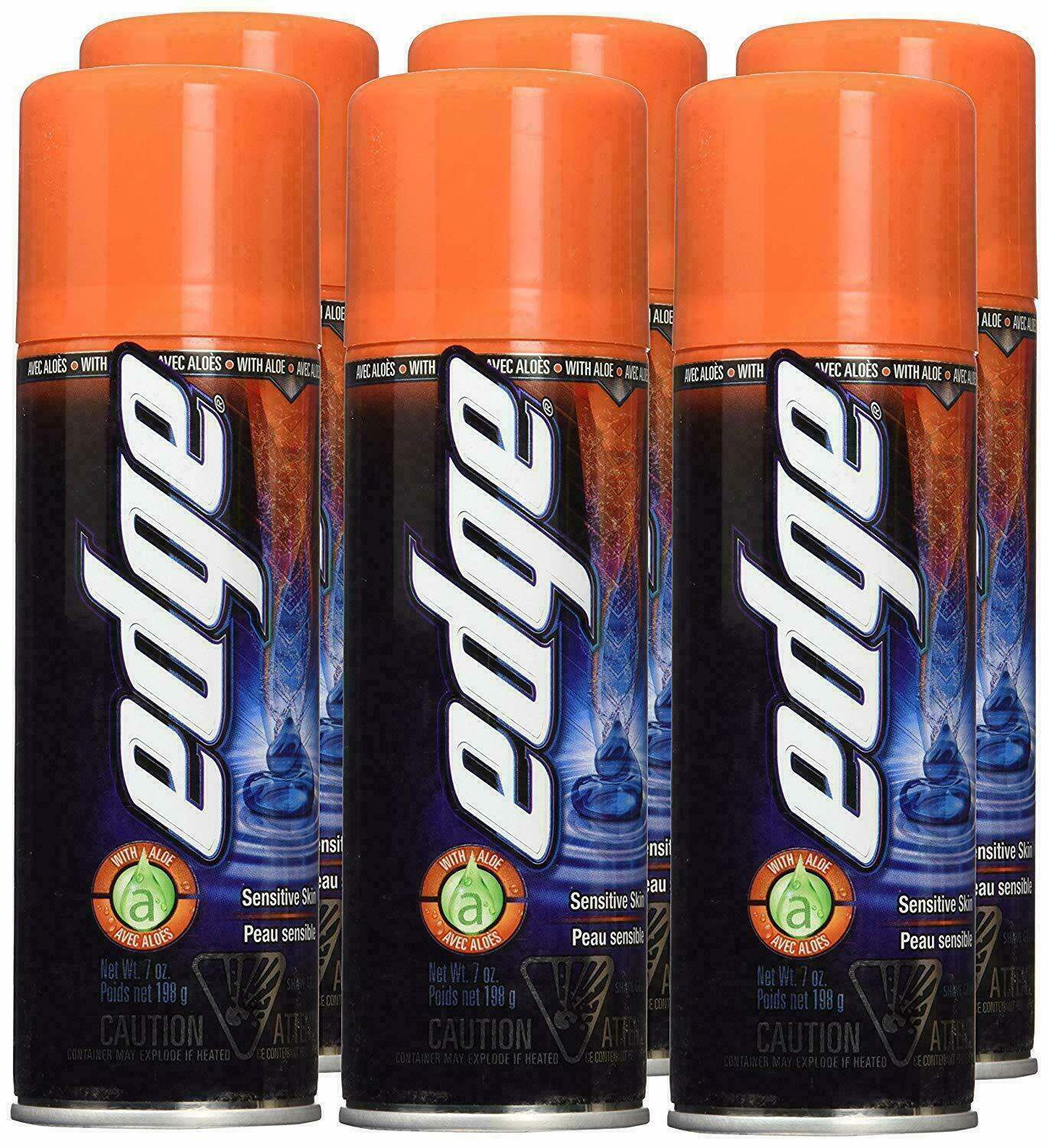 Pack of 6 Edge Shave Gel Men Sensitive Skin Shaving Creams Foams 7