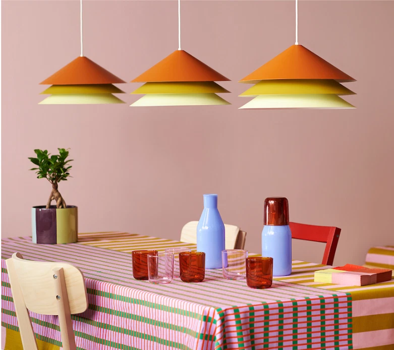 IKEA TESAMMANS Lamp Shade Steel Multicolor 35 cm NEW + Hemma Cord Set 1.8m Black - Image 3 of 4