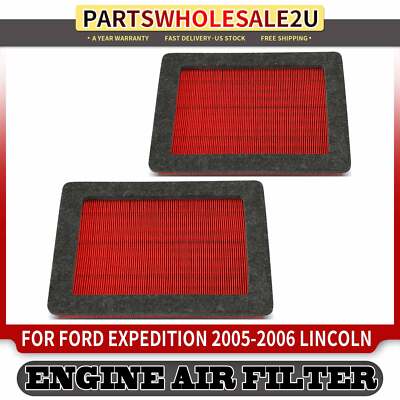 2pcs High Performance Engine Air Filter for Ford F-250 F-150 Super Duty Lincoln