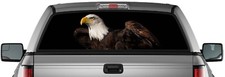 Perforated Vinyl Eagle American Usa Pick-up Truck Back Window Graphic Decal