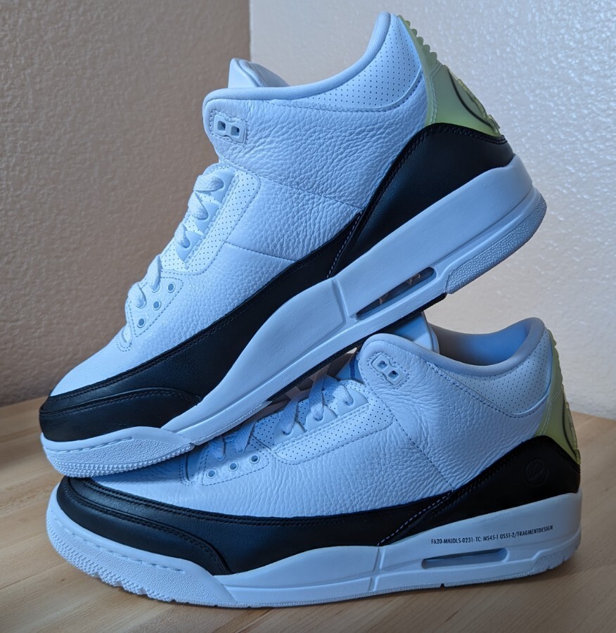 Fragment Design x Air Jordan 3 Retro SP DA3595-100 White Black