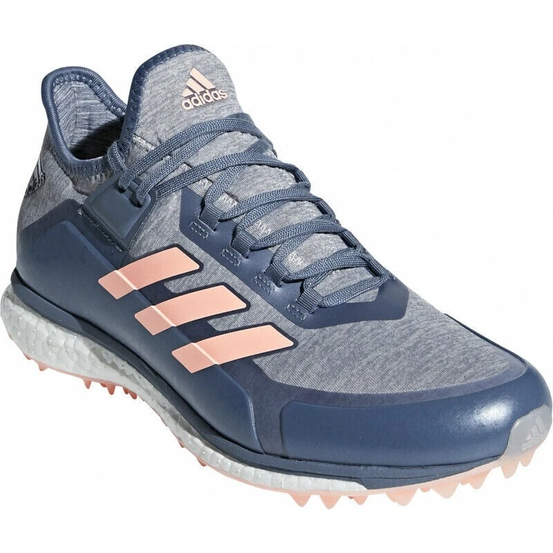 adidas Fabela X Women s Field Hockey Shoes Steel Blue Pink Size 12.5 NIB