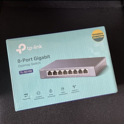 TP-Link TL-SG108 8-Port 10/100/1000Mbit/s Desktop Switch