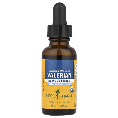 Herb Pharm Valerian 1 fl oz 30 ml Alcohol-Free, Gluten-Free, Non-GMO, Organic