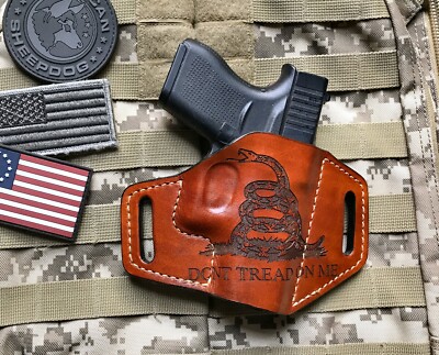 Laser Engraved Gadsden Flag Holster, Custom Engraving Available