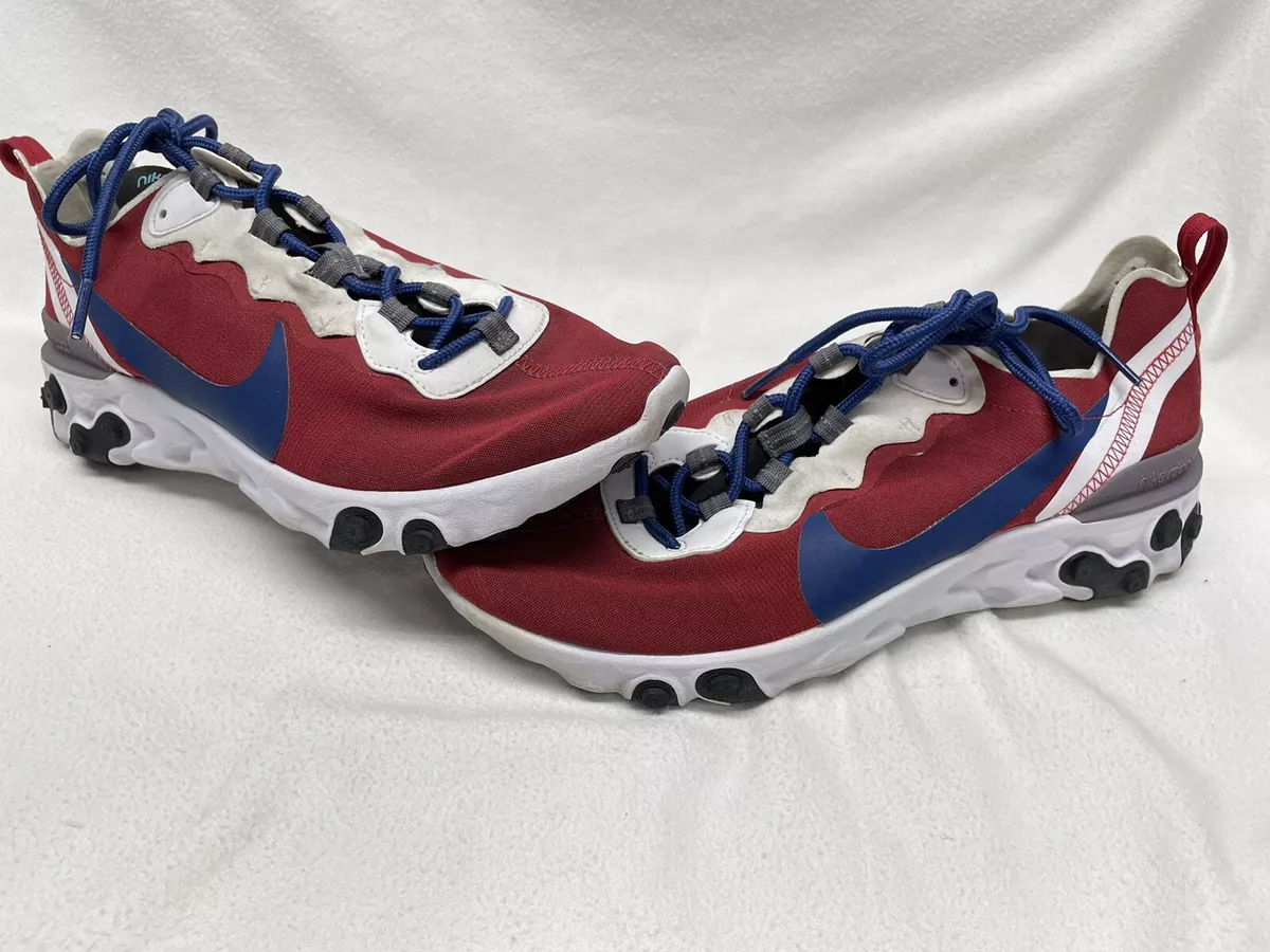 wortel Nutteloos Onderbreking Nike React Element 55 White Blue Red Gray Running Shoes Women&#039;s Size  10 | eBay