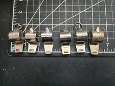 Vintage Metal Referee Police Whistle Brass Sportsmen Lot Of 6