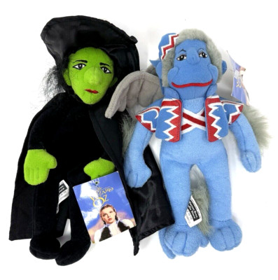 1998 Wizard Of Oz FLYING MONKEY & WICKED WITCH Bean Bag Plush WB Studio Store