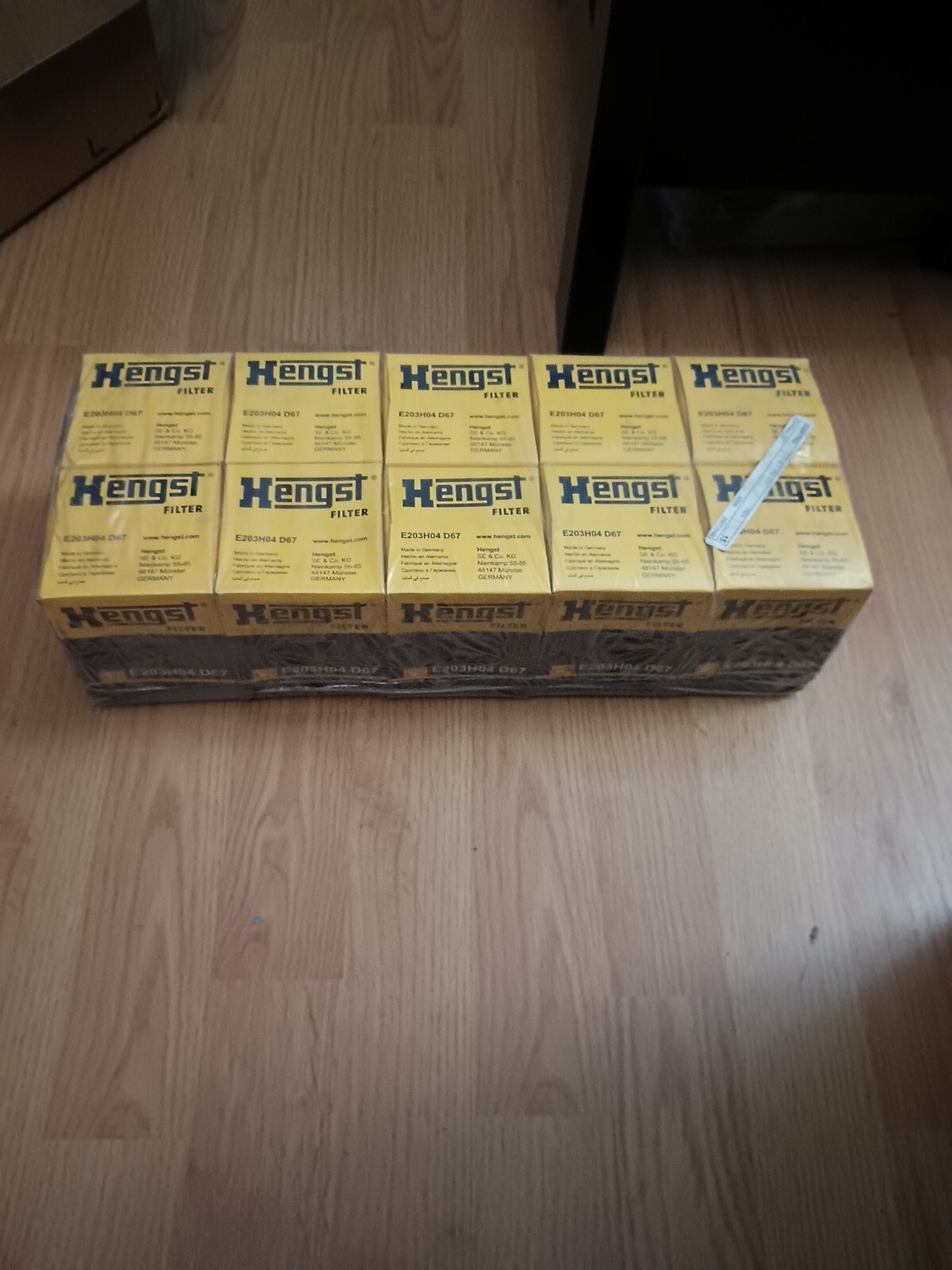 Set of 10 BMW Rolls-Royce Hengst Filters Engine Oil Filters E203H04D67 #1400