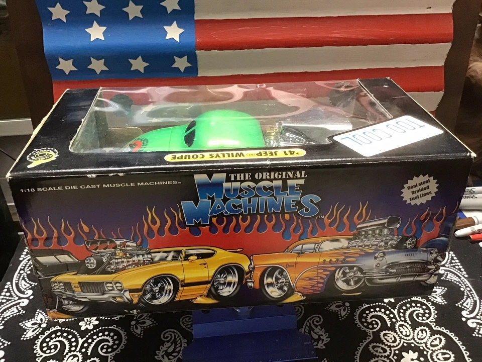 Muscle Machines 41 Jeep Willys Coupe Frantic Frog 1:18 Scale - Image 3 of 4