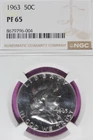 1963 NGC 50C PF65 FRANKLIN HALF DOLLAR #B52141
